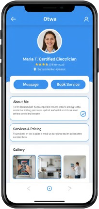 Otwa App Professional Profile Mockup